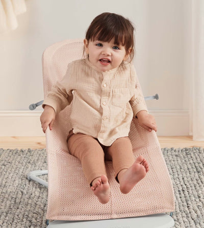 Elvoria™ Foldable Baby Rocker with 3-Level Height Adjustment