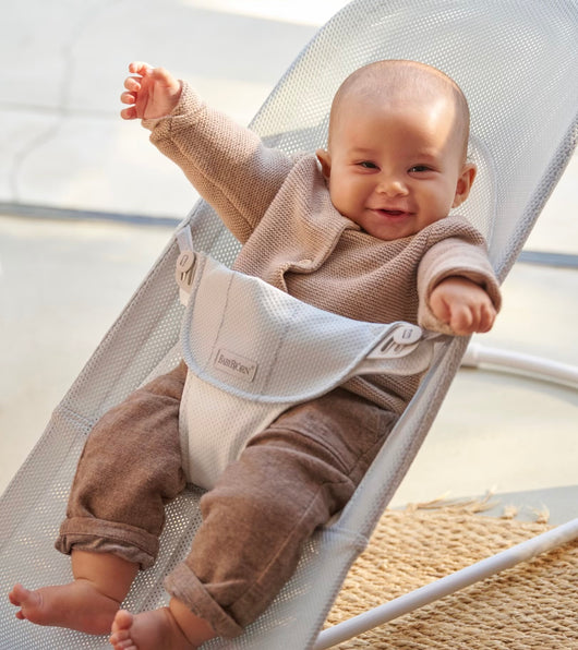 Elvoria™ Foldable Baby Rocker with 3-Level Height Adjustment