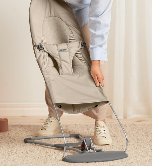 Elvoria™ Foldable Baby Rocker with 3-Level Height Adjustment