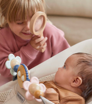Elvoria™ Foldable Baby Rocker with 3-Level Height Adjustment