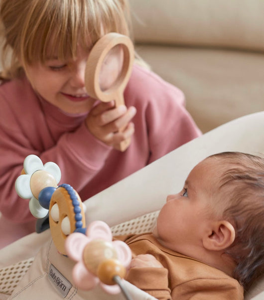 Elvoria™ Foldable Baby Rocker with 3-Level Height Adjustment