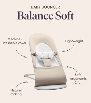 Elvoria™ Foldable Baby Rocker with 3-Level Height Adjustment